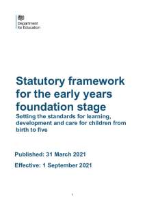 EYFS framework March 2021
