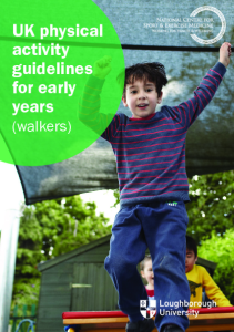 UK Physical Activity Guidelines for Early Years Walkers