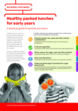Healthy packed lunches for early years FACT SHEET